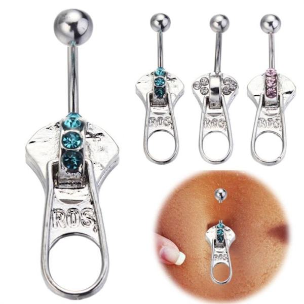 Navle-Belly Button Ring Kropspiercing 316l Stål hvid