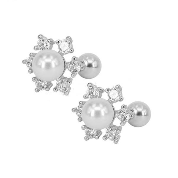 Tragus Piercing Ørestik CZ sølv