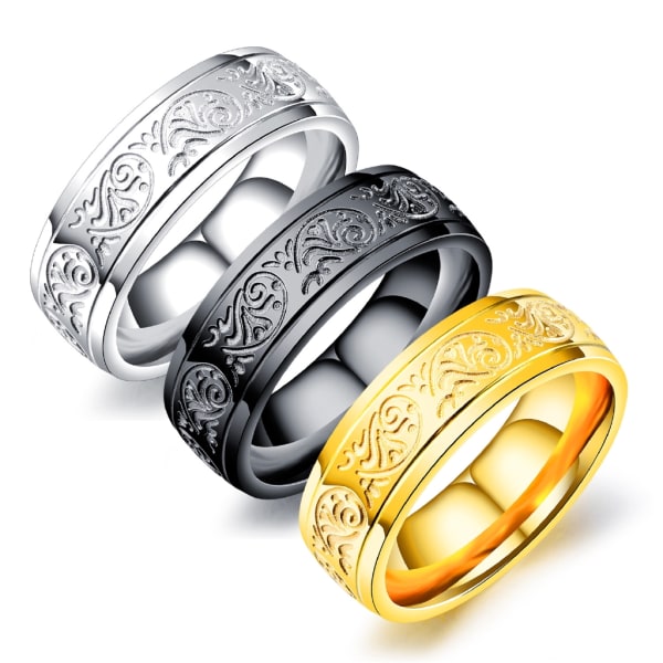 Ringe i rustfrit stål GULD 18
