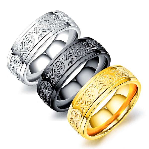 Ringe i rustfrit stål GULD 22