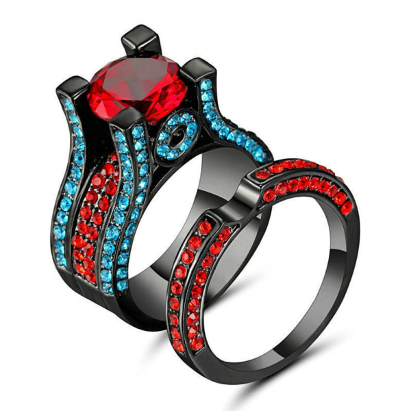 10K Sort Guldbelagt Ring 19