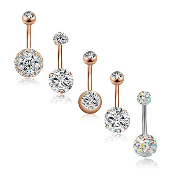 Navle Piercing 5 stk/sæt som på bild