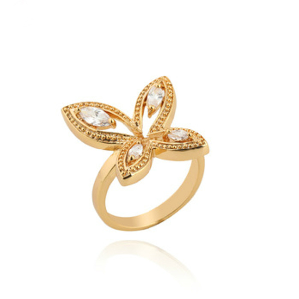 18K Guldfyllda Guld Filled gulddoublé Ring 16,5