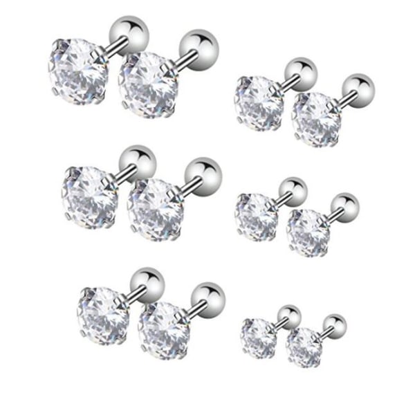 Tragus Piercing Ørering CZ Hjärta 4 mm