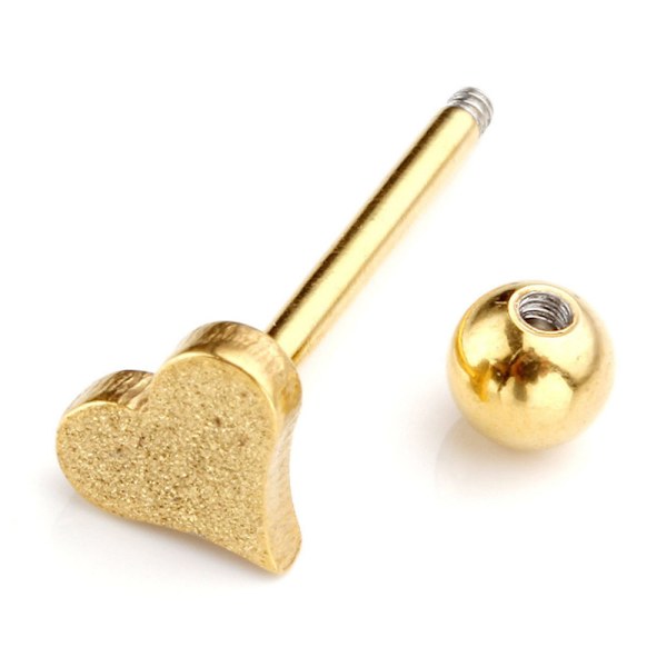 Hjerte barbell guld
