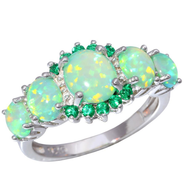 Silversmycken filled ring Opal 17
