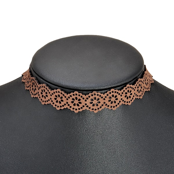 Gotisk retro halsband VIT
