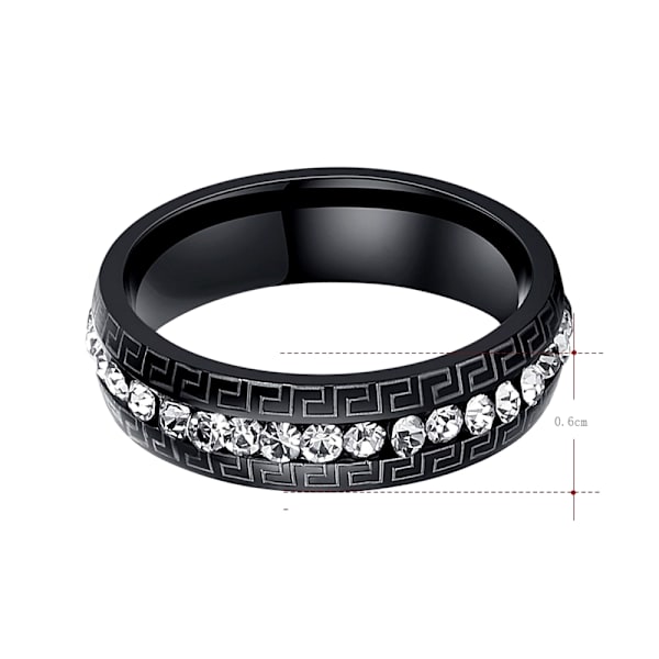 Rostfritt stål ring CZ 18