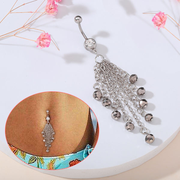 Navelpiercing silver