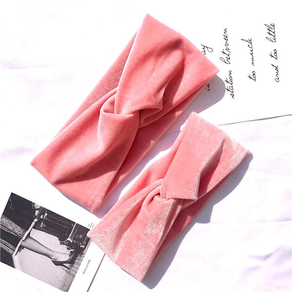 Äiti ja vauva -hiusnauha 2 kpl/setti, sametti ROSA