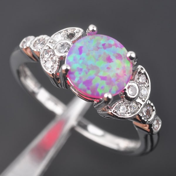 Hopea TÄYTETTY Sormus PINK Fire Opal 18
