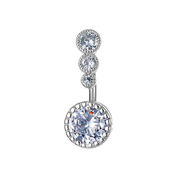 Navle-Belly Button Ring Kropspiercing SILVER