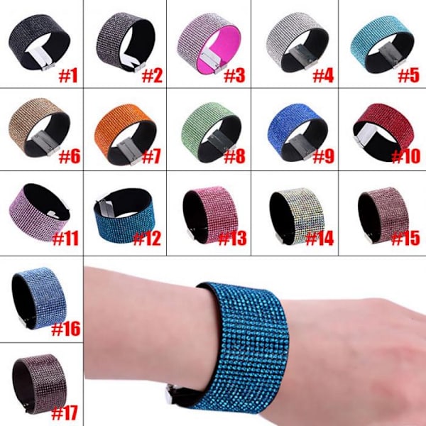 Armbånd med magneter og østrigske krystalrhinestones MULTICOLOR 14	