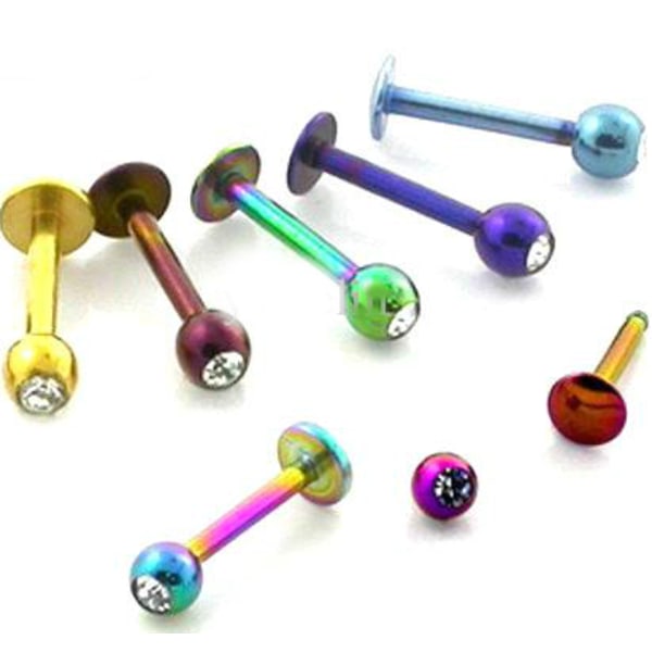 Labret och läpp piercing Grön