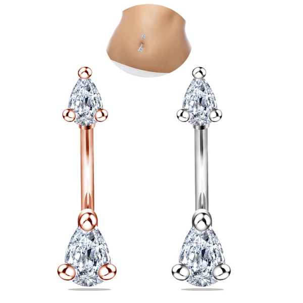 Navle-Belly Button Ring Kropspiercing guld