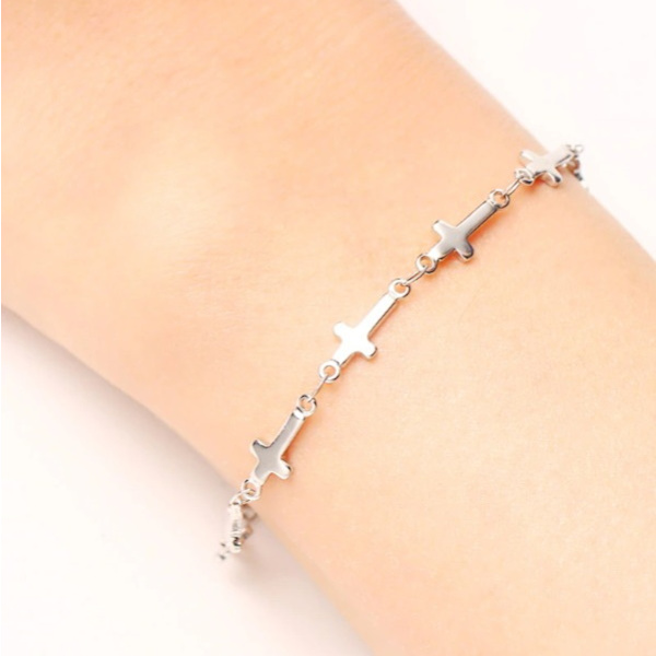 316L Rustfrit Stål Armbånd sølv