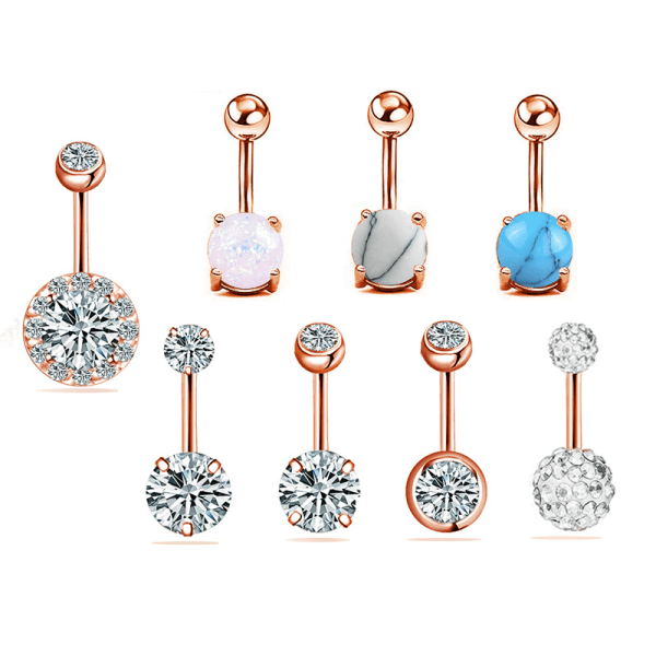Navle Piercing 8 stk/sæt GULD