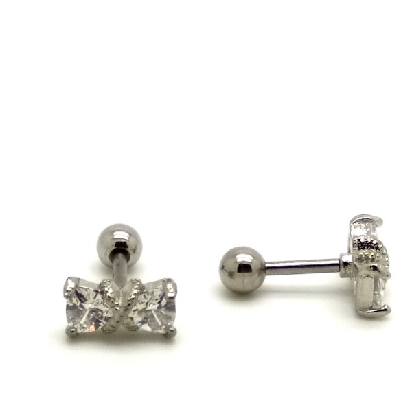 Tragus Piercing Ørestik CZ sølv