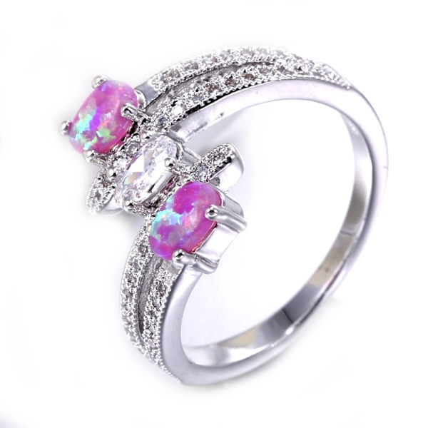Silversmycken filled ring ROSA Brand Opal 19