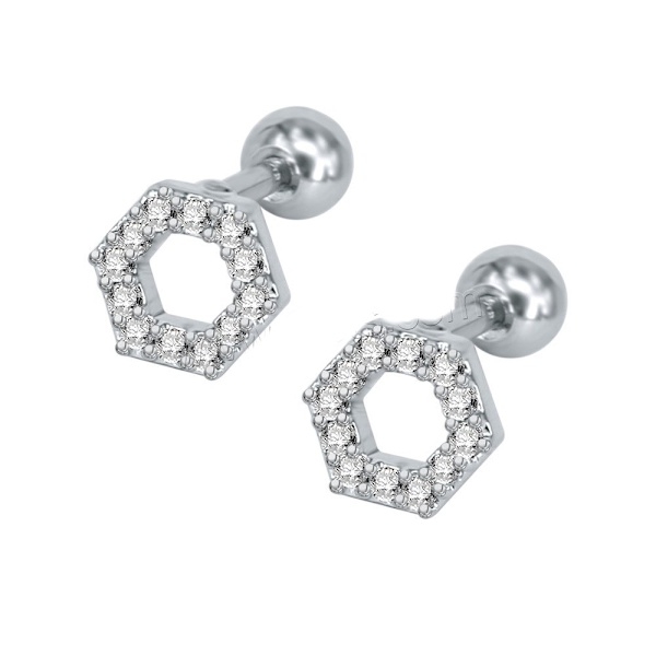 Tragus Piercing  Örhänge 1st CZ silver