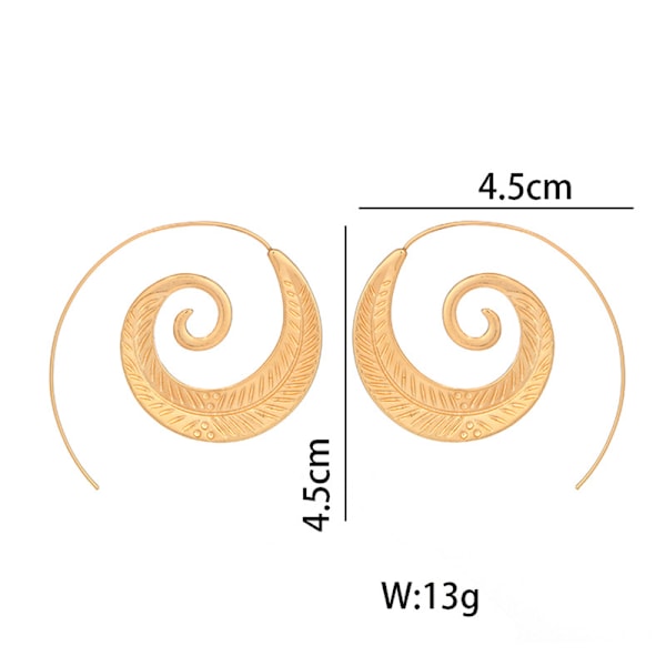 Øreringe Spiral guld