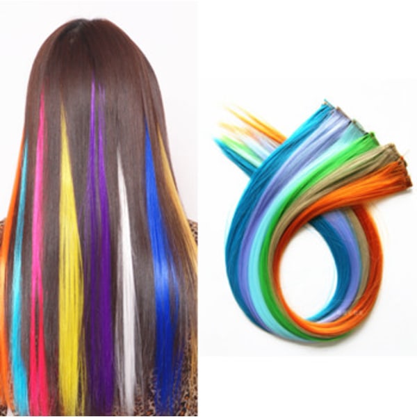 Håraccessoarer Flerfärgad neon rakt hår peruk  GUL