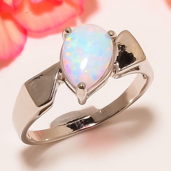 Silversmycken filled ring VIT Brand Opal 19