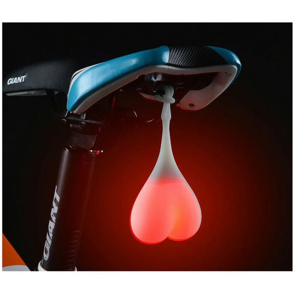 Hjerteformede silikone-LED-cykelbaglygter, cykelkugler, natlys