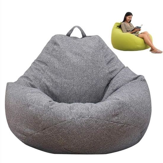 ZGEER Sittsäcksskydd 100x120 cm Grått mjukt tyg