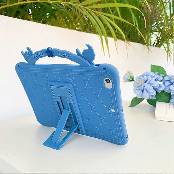 iPad 11 tommer 2018 Stitch silikonecover med stativ, blødt stødsikkert etui