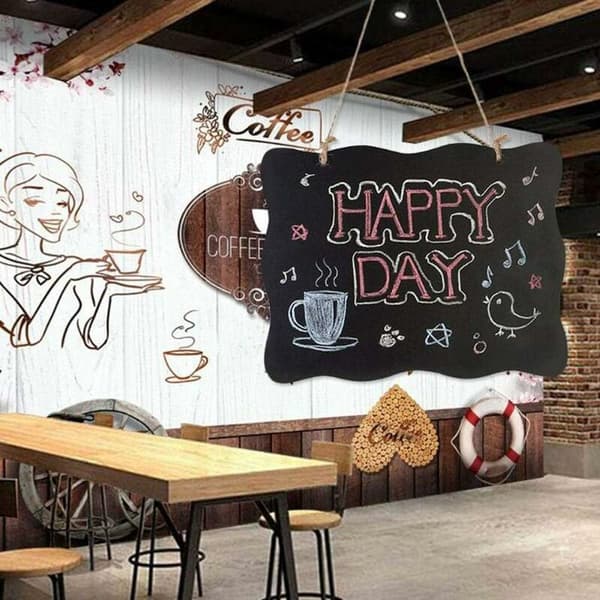 3 Pcs Hanging Blackboards for Wedding, Kitchen, Party, School, Home, 30 x 25 CM