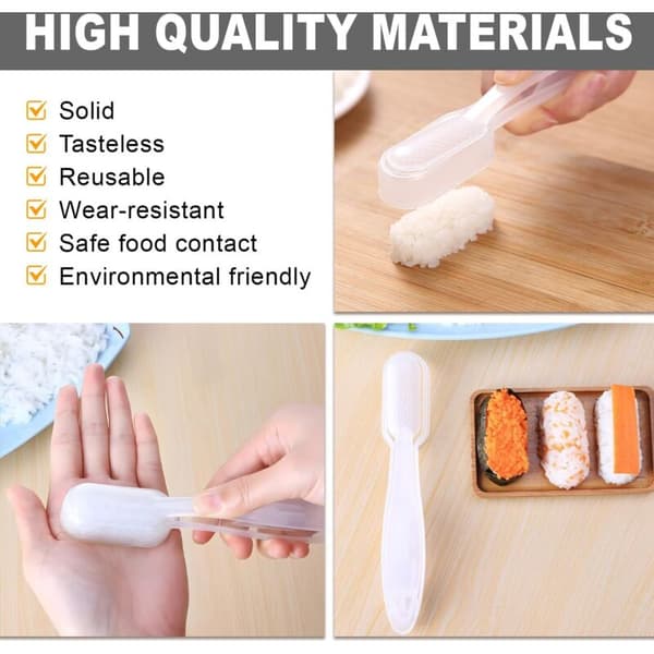 3-delat DIY Sushi-kit med Sushiform och Onigiriform
