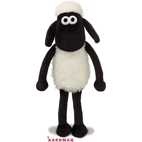 Shaun the Sheep 61173 40 cm Plyslegetøj, Sort og Hvid, Egnet til Både Voksne og Børn