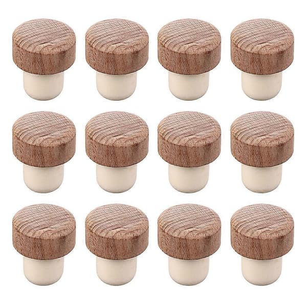 12 stk Tre Vinflaskepropper Tetningspropper Vinflaskepropper (Beige)