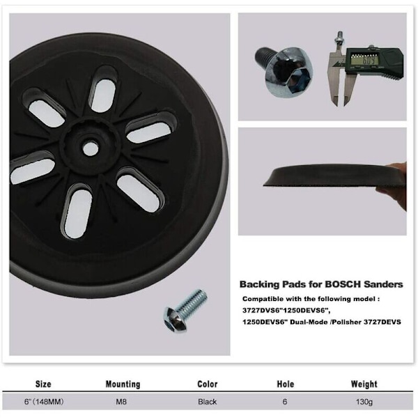 150 mm:n hiomatyyny, yhteensopiva Bosch GEX 150, GEX 150 AC ja GEX 150 Turbo -hiomakoneiden kanssa, kovuus...DEBUNS