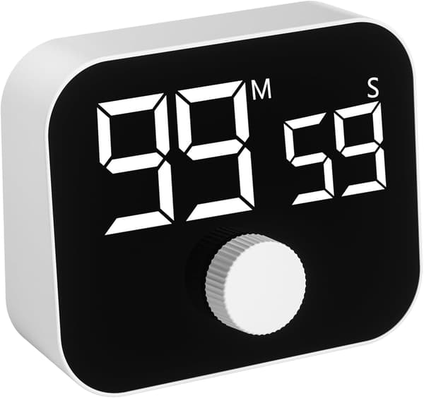 Digital kjøkkentimer, stor LED-skjerm magnetisk nedtelling, ZQKLA