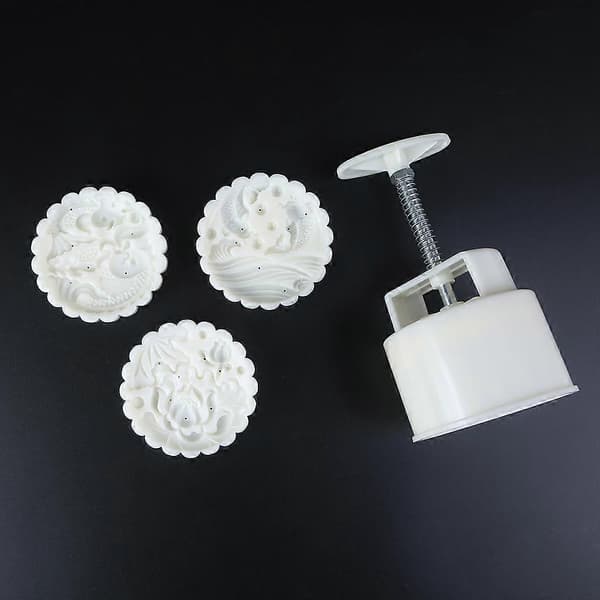 DIY 3D Månkaksformset 150/200g Blomstermönster Månkaksform Press Säker Kakform för Midhöstfestivalen A A A