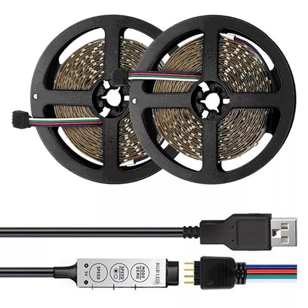 Smart RGB LED-stripe med justerbar lysstyrke, 4W, 2m