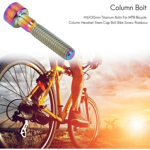 M6X30mm Titanium Bolts for Bicycle Stem Cap Bolt Bike Rainbow Screw
