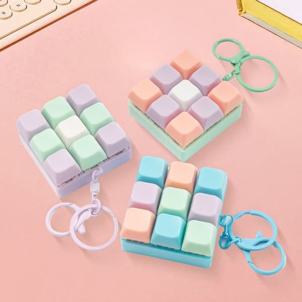 Tetris-stil Stressaflastende Nøglering Finger-klikker - Model 1