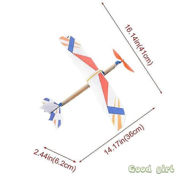 DIY Handkastande Flygande Glidflygplan Elastiskt Gummibanddrivet Flygplan Banddrivet Modellskumglidflygplan