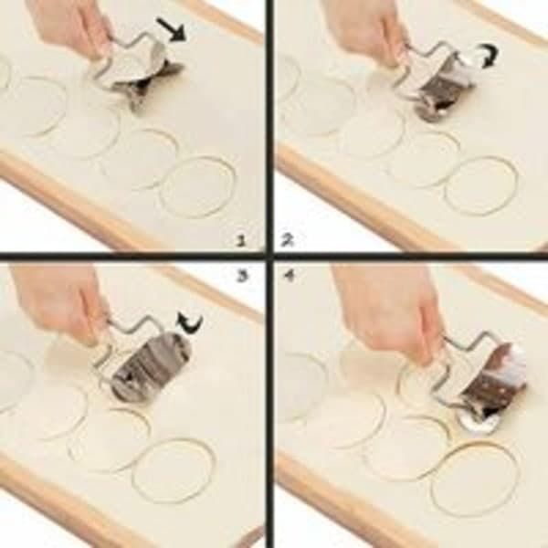 Rostfri skärmaskin, dejgkutterform DIY Ravioli Maker Device, til hjemmekøkkenets daglige behov