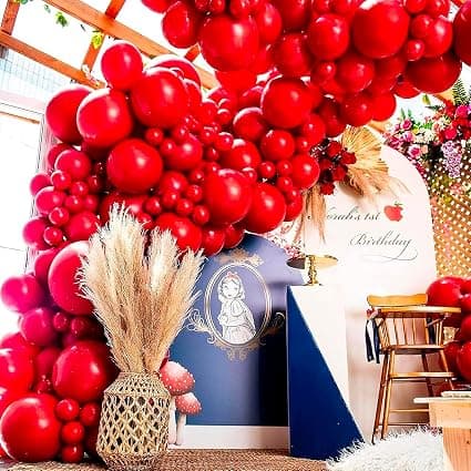 40 st röda 10-tums ballonger med band för julklappar