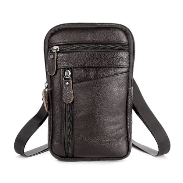 TG Practical & Multifunctional Mobile Phone Bag Shoulder Bag Coffee-XF9-