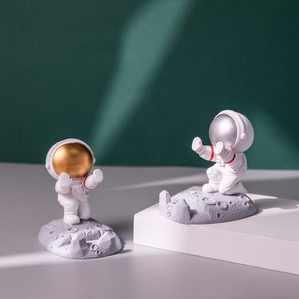 2 stk Astronaut Nattbord Dekorasjon Konsollholder Kreative Møbler, B