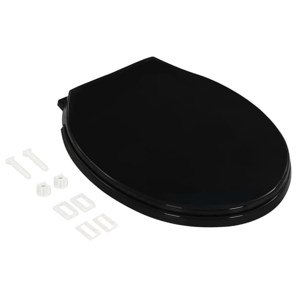 vidaXL Toiletsæde med soft close og quick release sort Svart black