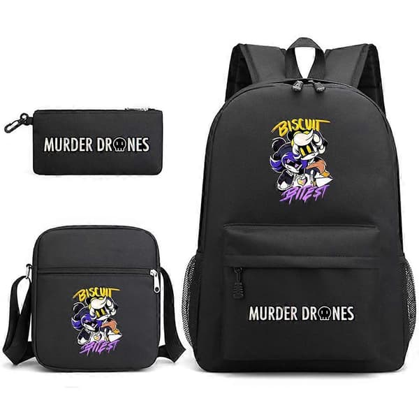 Murder Drones UZI School Bag Backpack Pencil Case Shoulder Bag Three-Piece Set _21