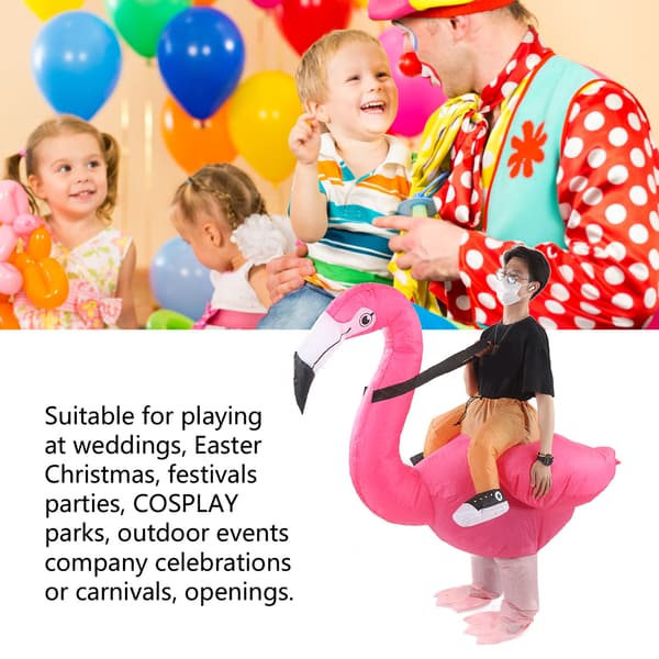 Oppblåsbar flamingodrakt vanntett polyesterstoff 150-190cm