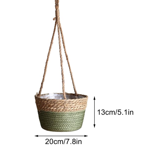 2 st Rottingblomkorg Hängande Kruka 20 cm Grön Maskintillverkad