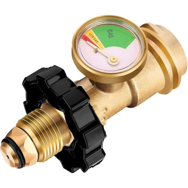 Propan Gastank Måler Propan Tank Måler Niveauindikator Propan Gas Måler Trykmåler C Pole Propan Gas Måler Tank Indbygget Lækagedetektor Guld